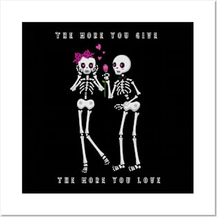 skeleton love Posters and Art